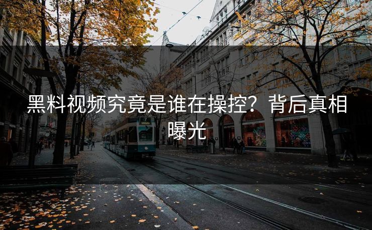 黑料视频究竟是谁在操控？背后真相曝光