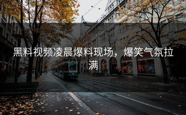 黑料视频凌晨爆料现场，爆笑气氛拉满