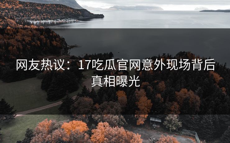 网友热议：17吃瓜官网意外现场背后真相曝光